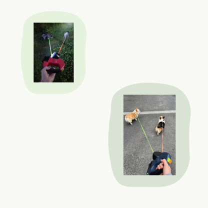 Dubbele Hondenriem met Zaklamp